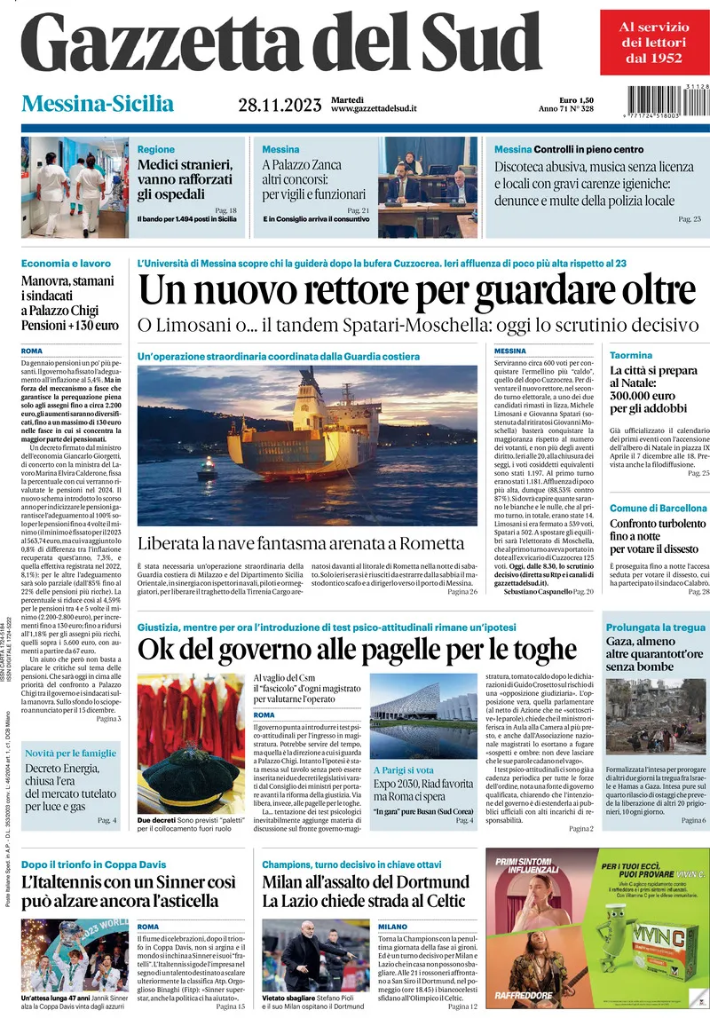 Prima Pagina Gazzetta Del Sud Giornali It