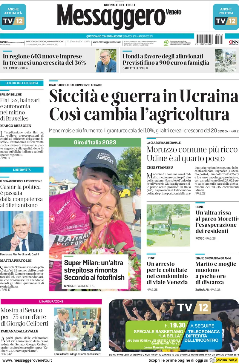 Prima Pagina Messaggero Veneto Giornali It