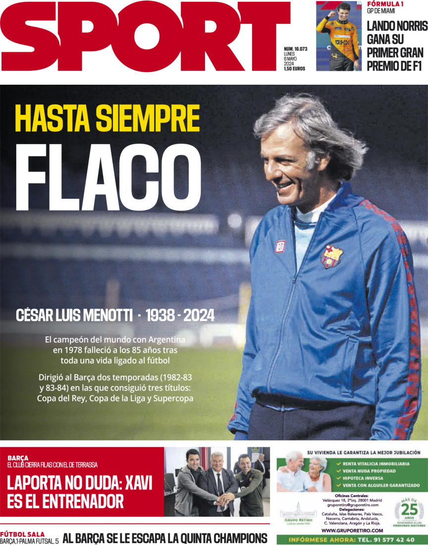 Sport (Spagna), prima pagina