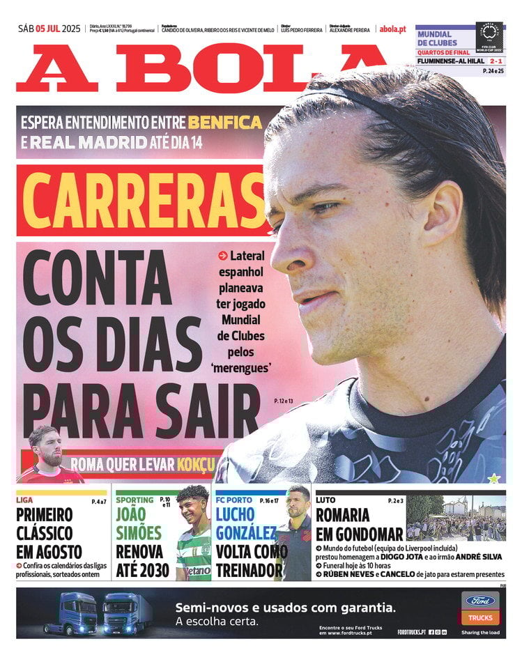 A Bola (Portogallo), prima pagina