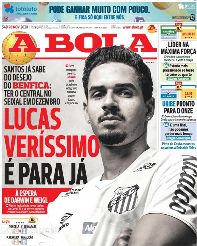 A Bola (Portogallo), prima pagina