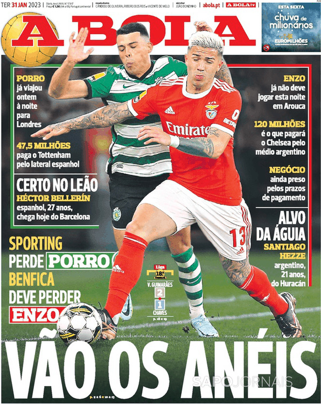 A Bola (Portogallo), prima pagina