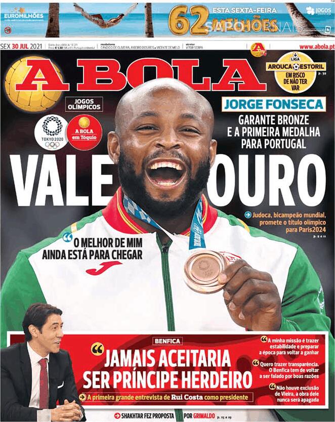 A Bola (Portogallo), prima pagina