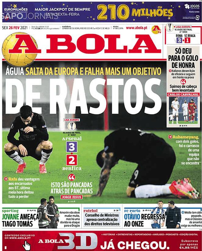A Bola (Portogallo), prima pagina