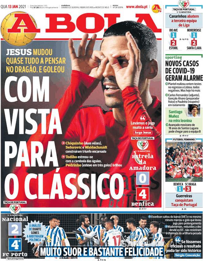 A Bola (Portogallo), prima pagina