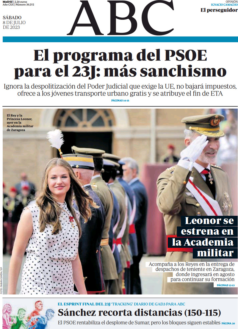 ABC (Spagna), prima pagina