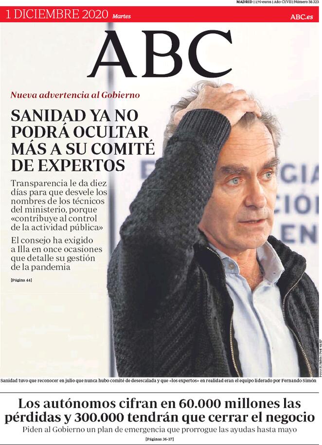 ABC (Spagna), prima pagina