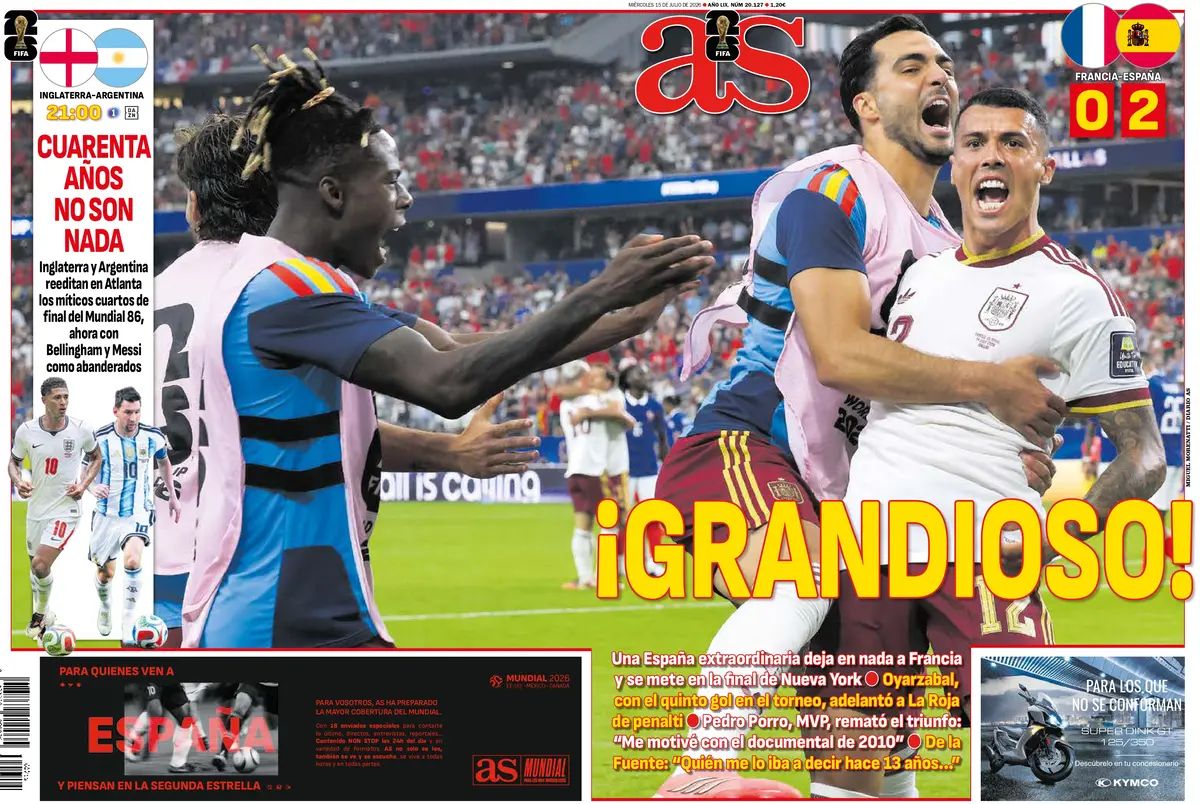 AS (Spagna), prima pagina