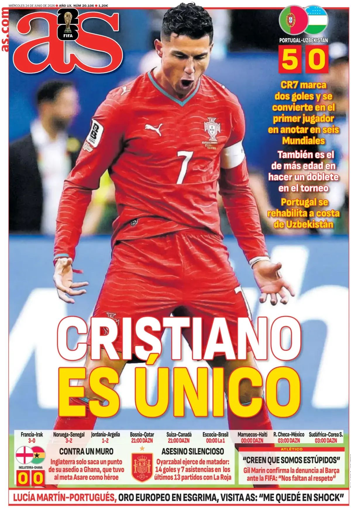 AS (Spagna), prima pagina
