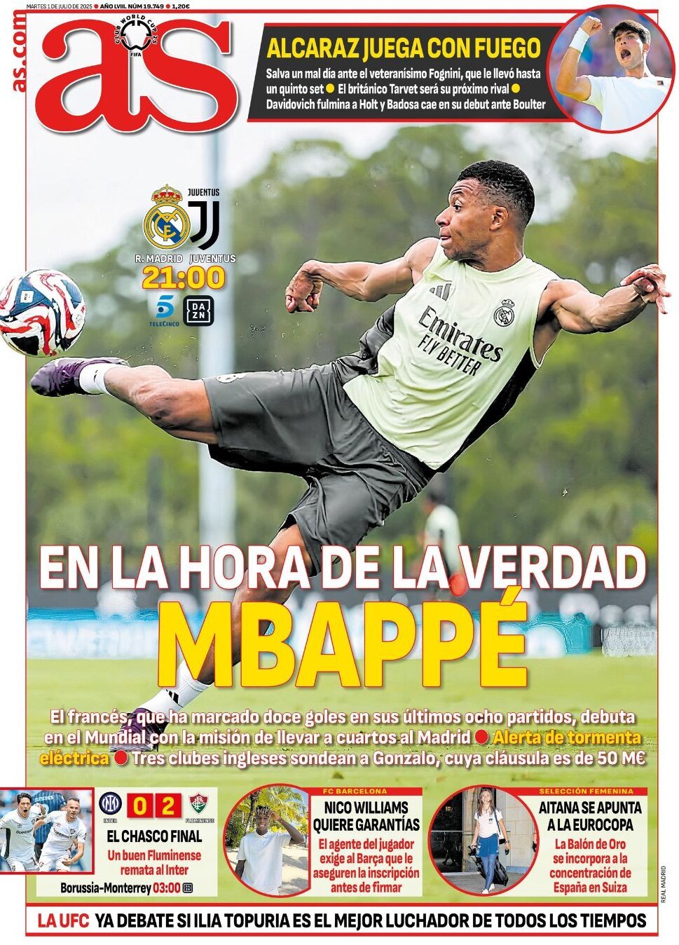AS (Spagna), prima pagina