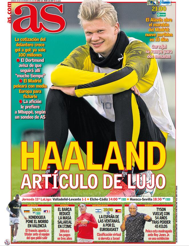 As (Spagna), prima pagina