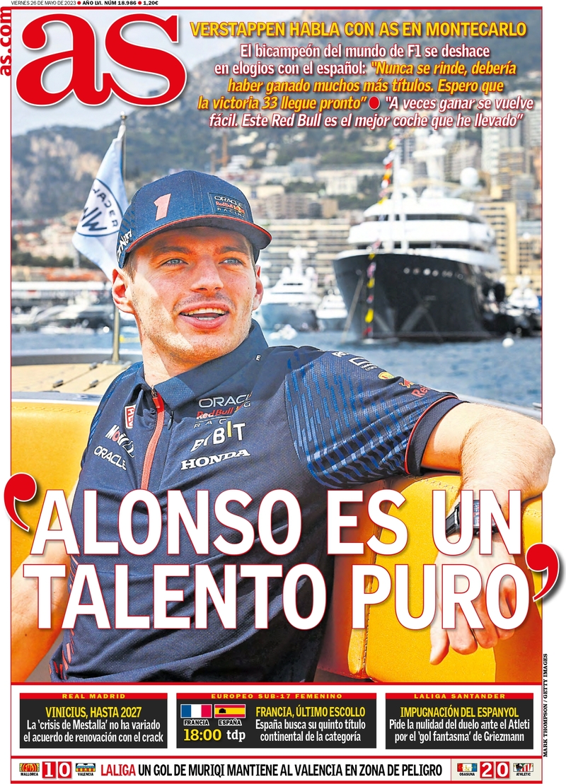 As (Spagna), prima pagina