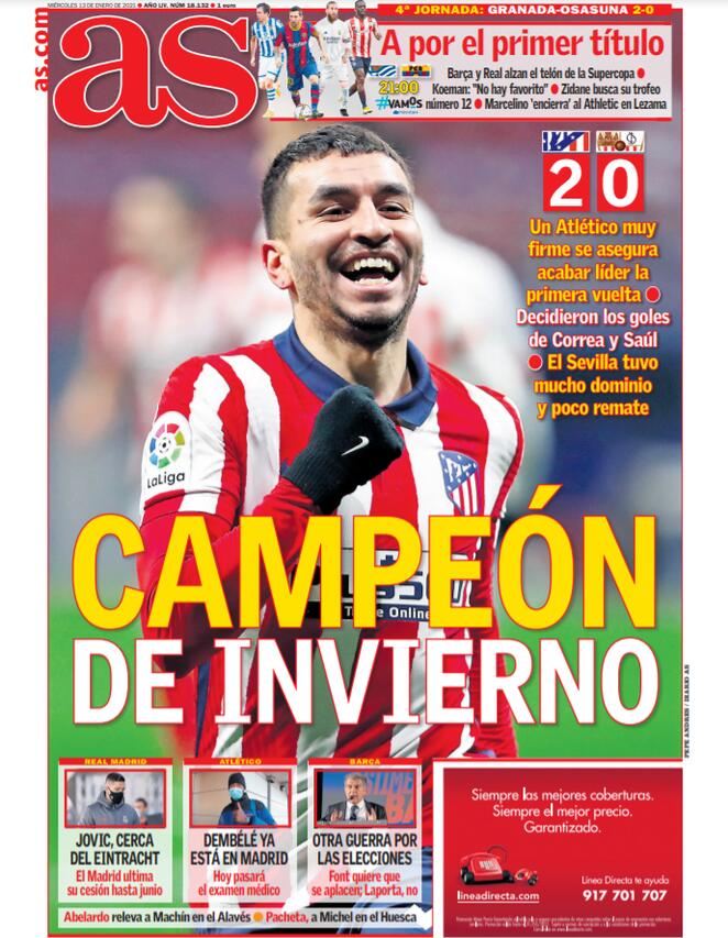 As (Spagna), prima pagina