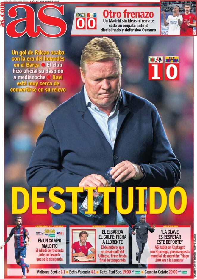 As (Spagna), prima pagina