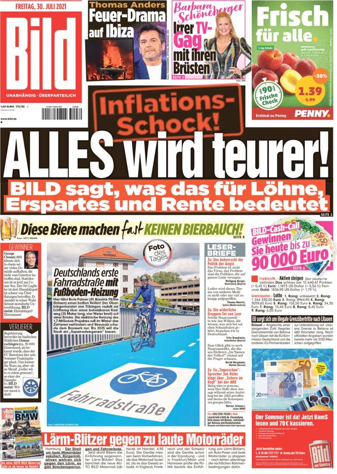 Bild (Germania), prima pagina