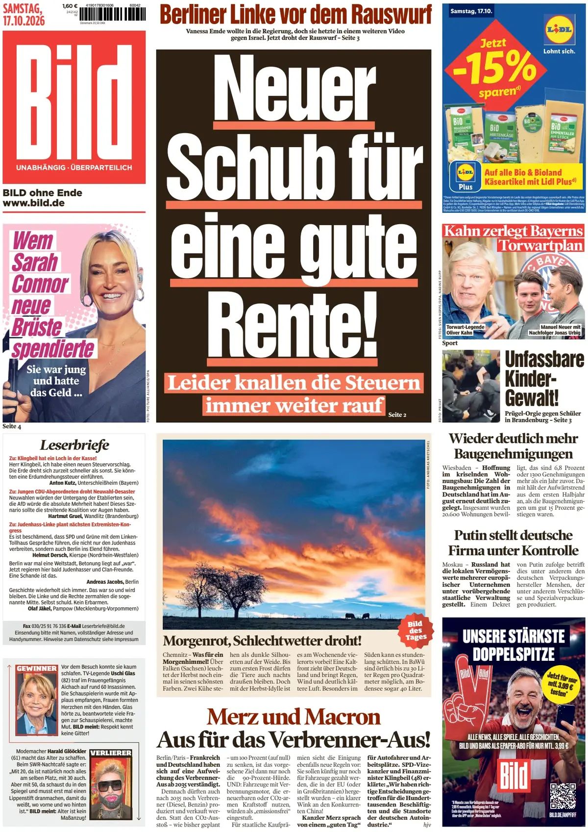 Bild (Germania), prima pagina