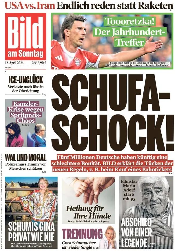 Bild (Germania), prima pagina