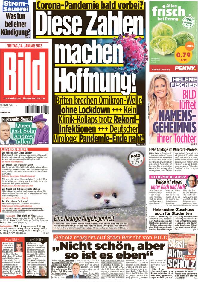 Bild (Germania), prima pagina