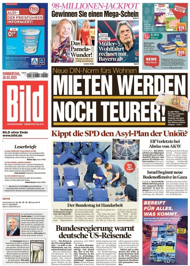 Bild (Germania), prima pagina