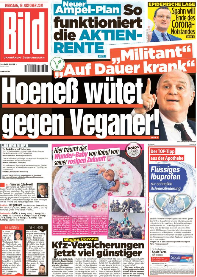 Bild (Germania), prima pagina