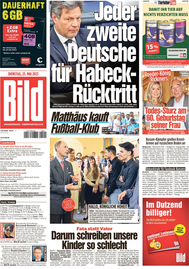 Bild (Germania), prima pagina