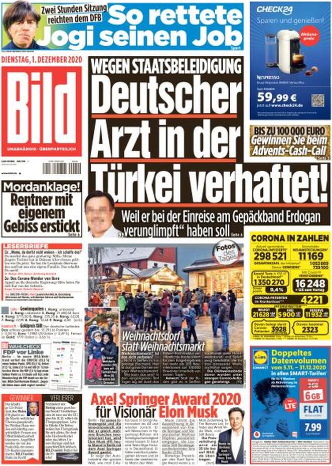 Bild (Germania), prima pagina