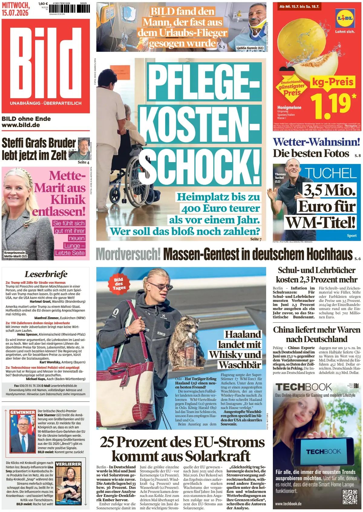Bild (Germania), prima pagina