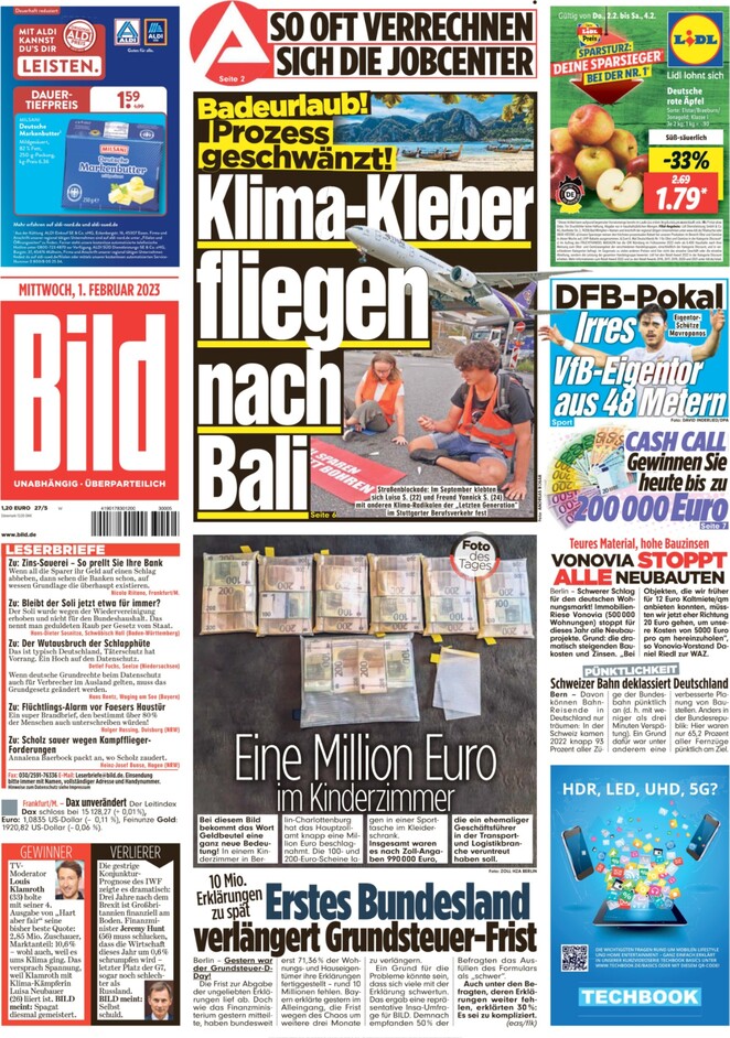 Bild (Germania), prima pagina