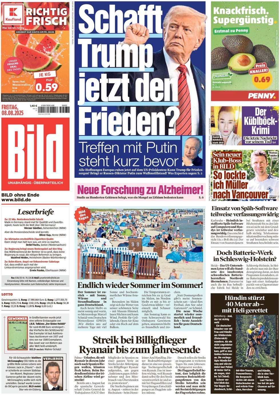 Bild (Germania), prima pagina