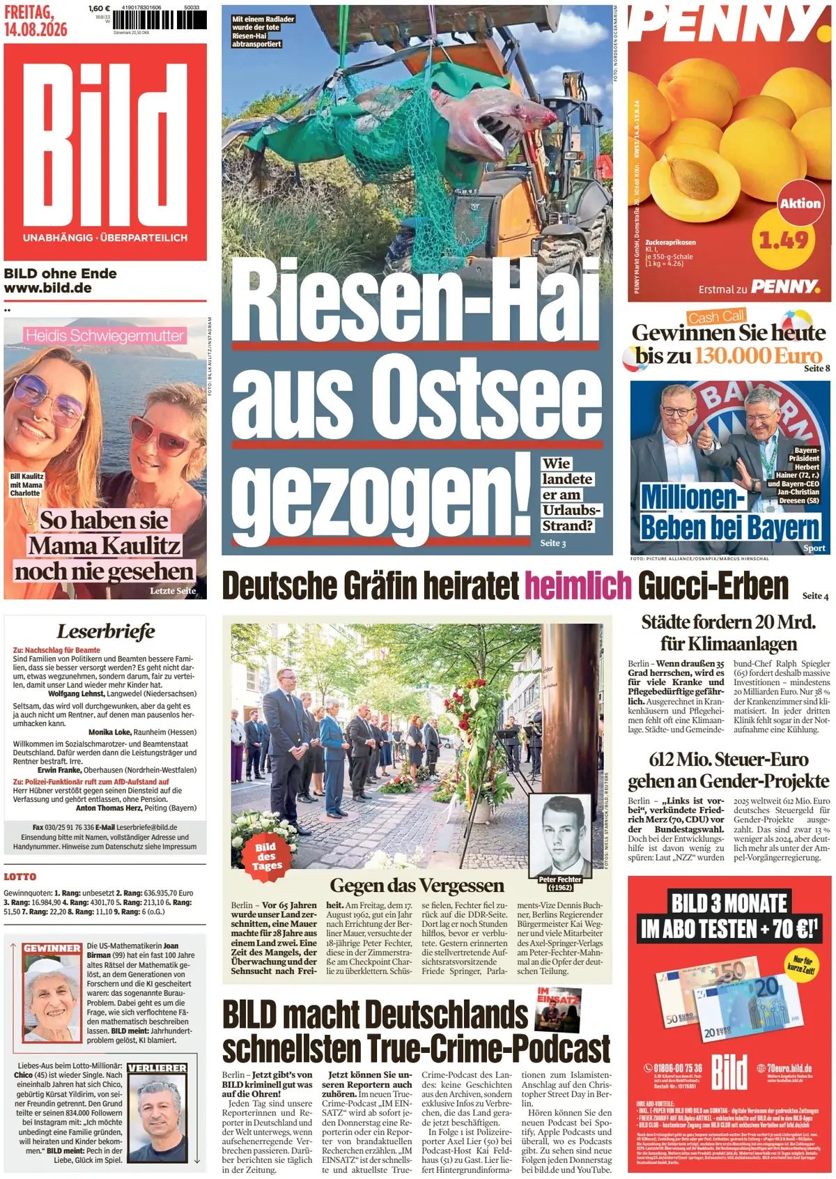 Bild (Germania), prima pagina