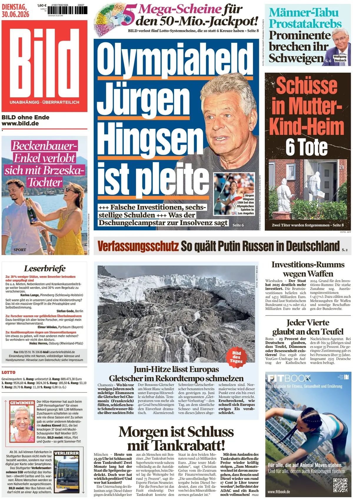 Bild (Germania), prima pagina