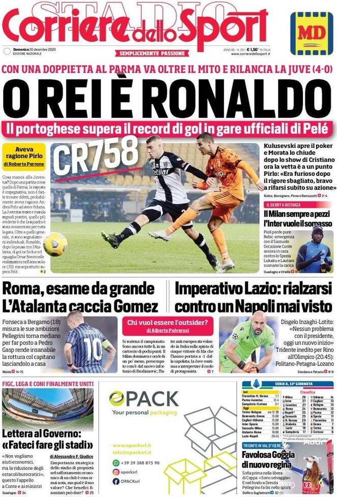 Le Prime Pagine Dei Quotidiani Sportivi Italiani E Stranieri Gazzetta Dello Sport Corriere Dello Sport Tutto Sport Quotidiano Sportivo Il Romanista L Equipe Marca Mundo Deportivo Abola As Record Zonacalciofaidate