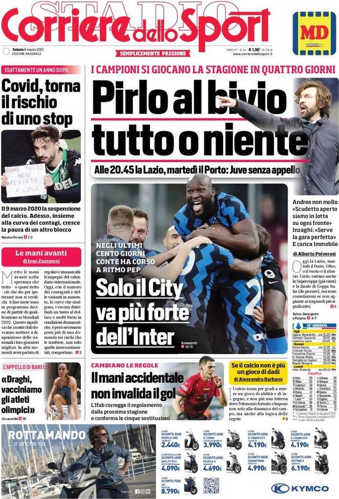 Corriere Dello Sport, prima pagina