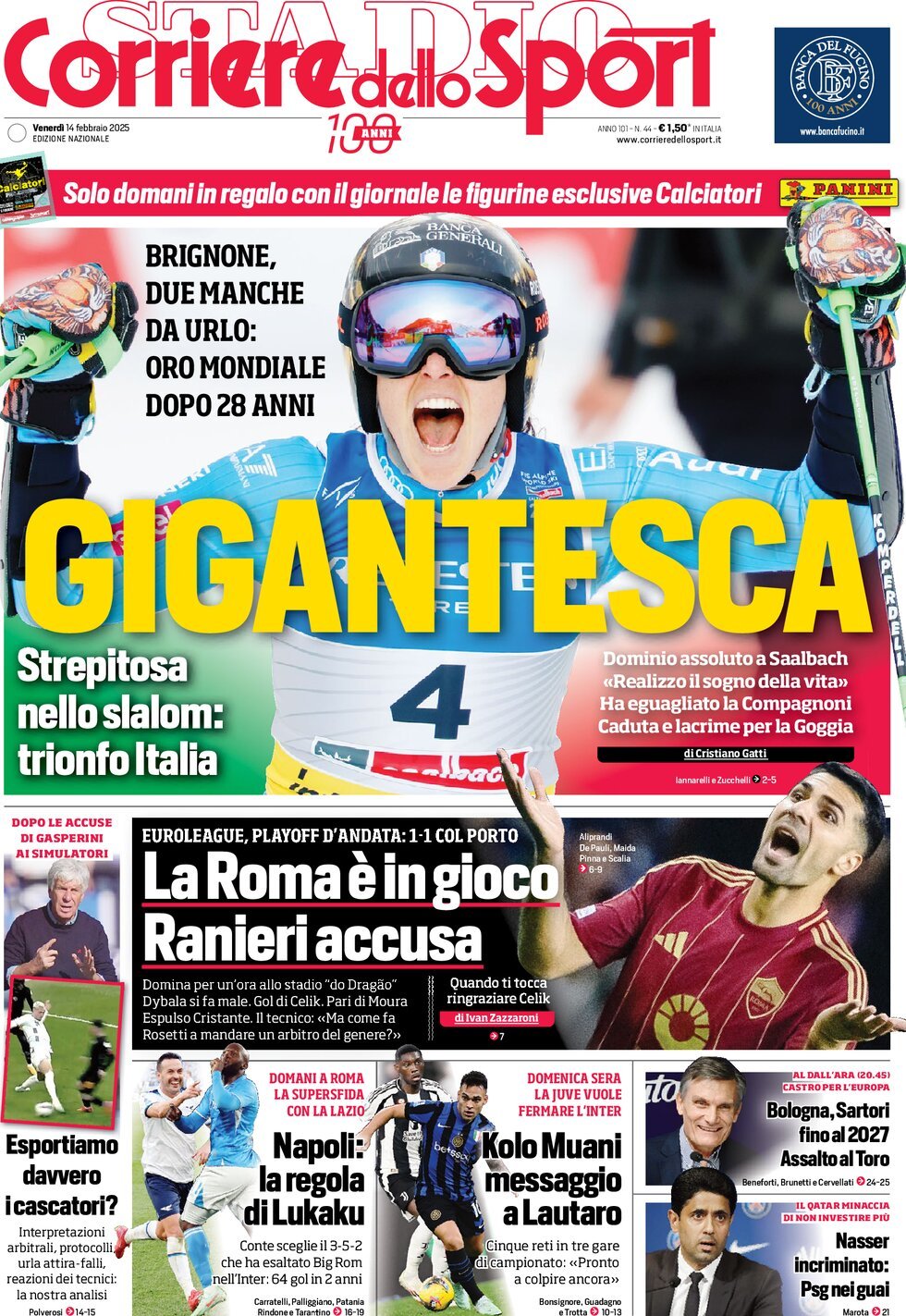 Corriere Dello Sport, prima pagina