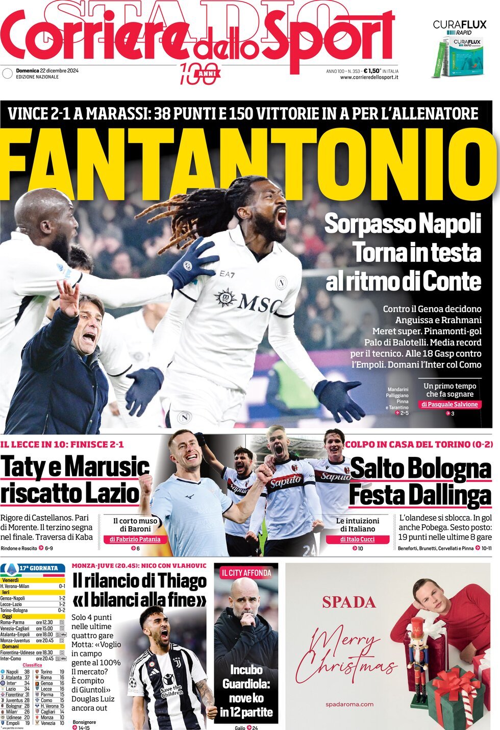 Corriere Dello Sport, prima pagina