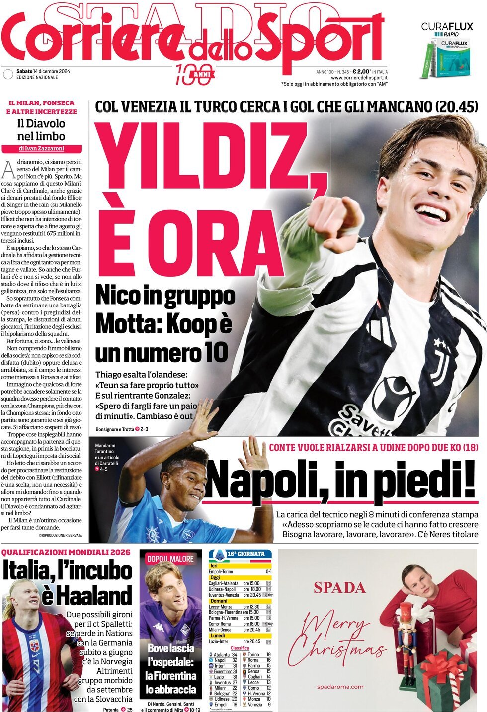 Corriere Dello Sport, prima pagina