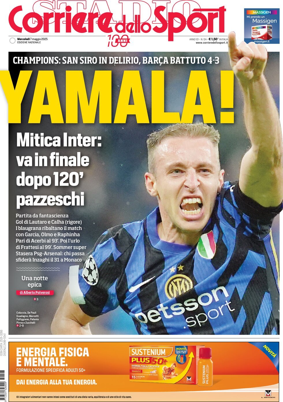 Corriere Dello Sport, prima pagina