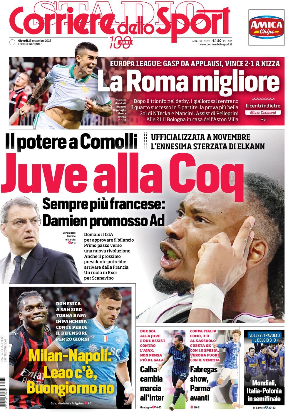 Corriere Dello Sport, prima pagina