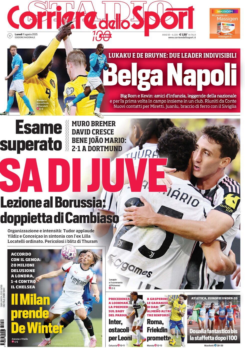 Corriere Dello Sport, prima pagina