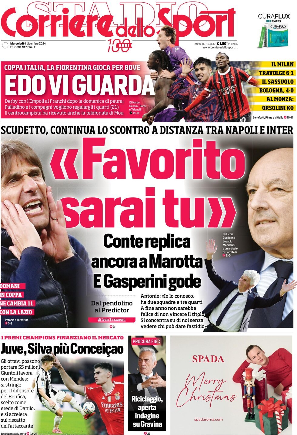 Corriere Dello Sport, prima pagina