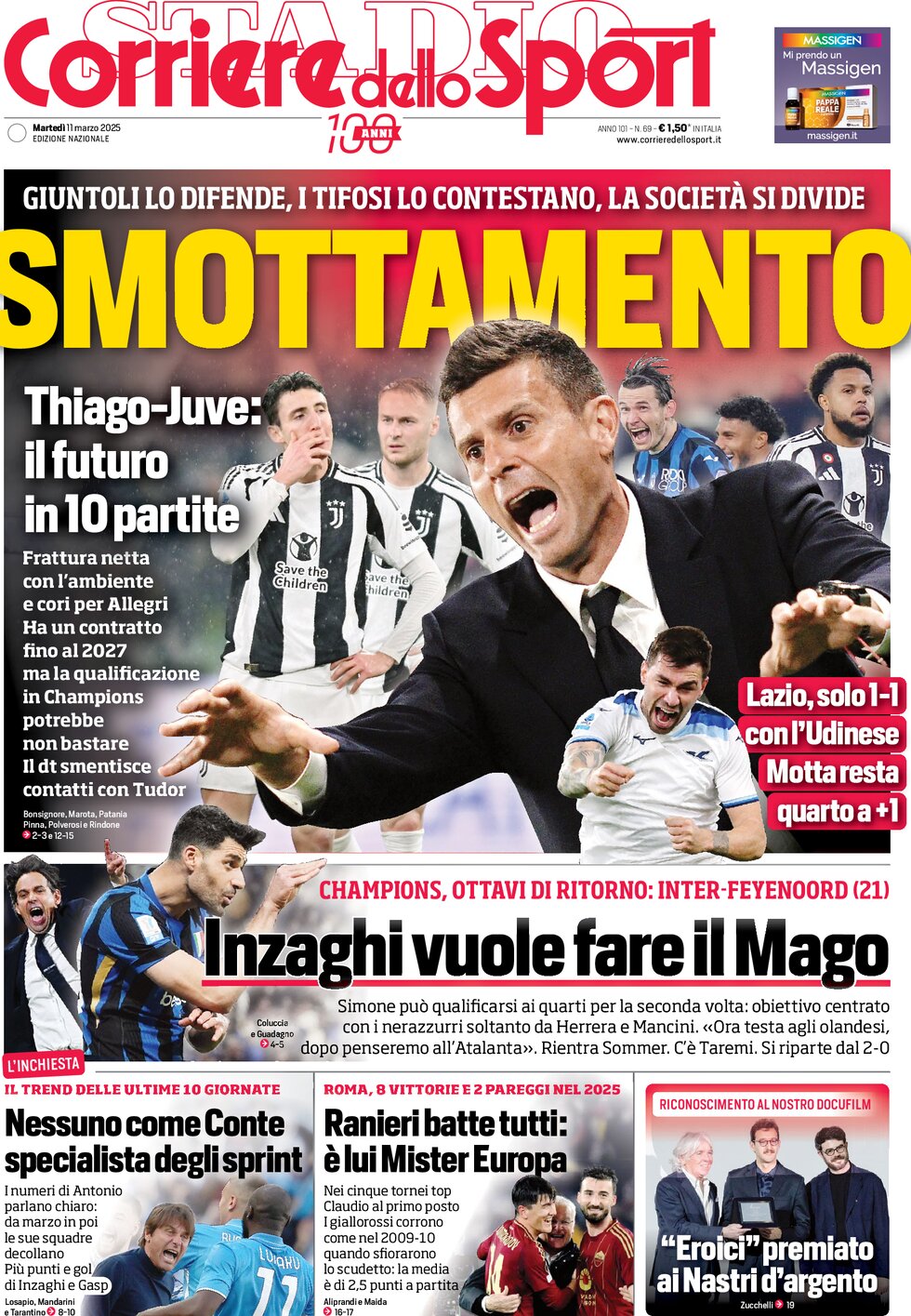 Corriere Dello Sport, prima pagina