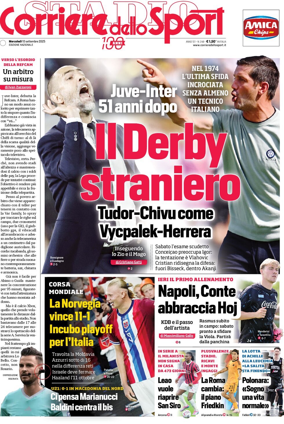 Corriere Dello Sport, prima pagina