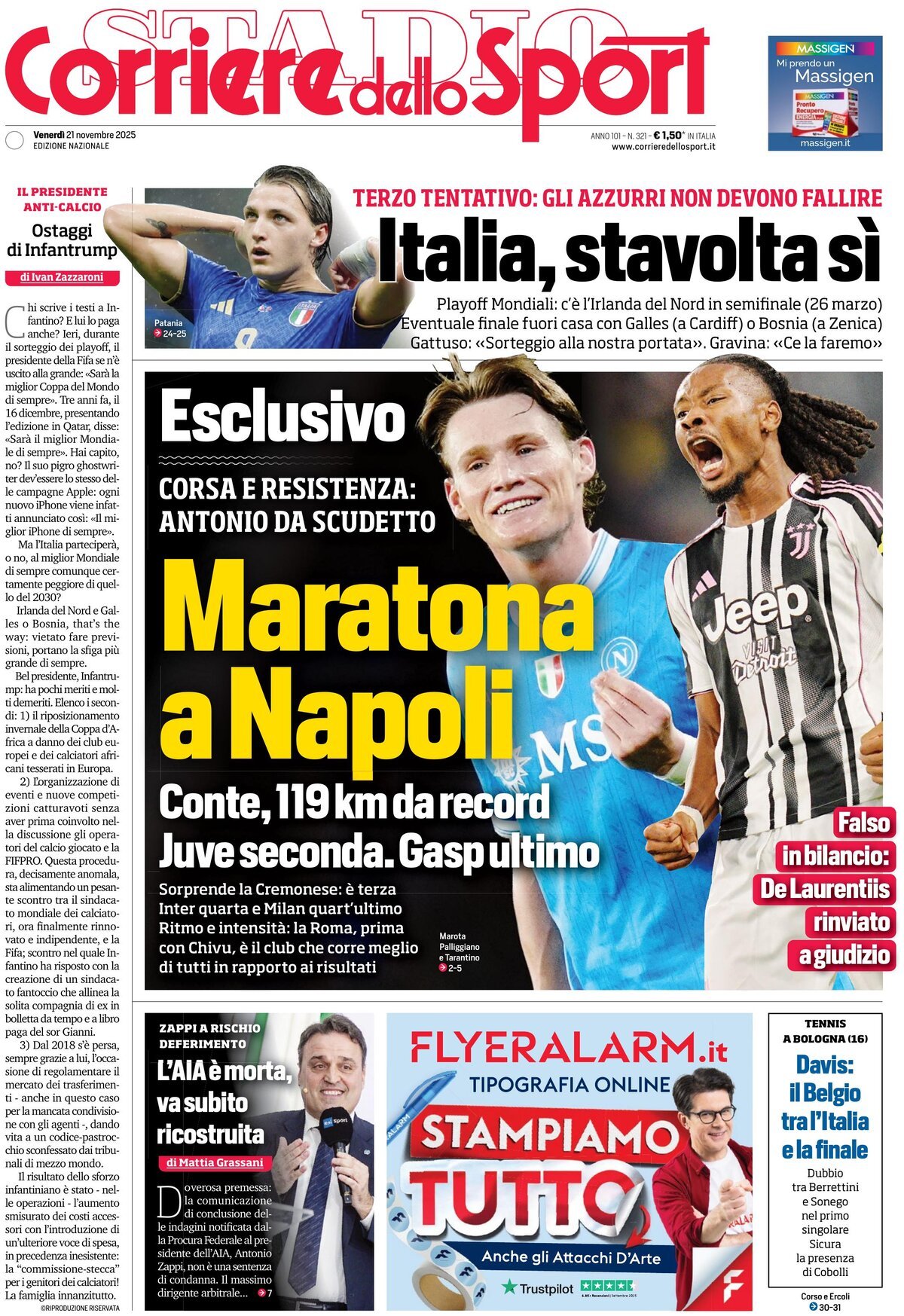 Corriere Dello Sport, prima pagina