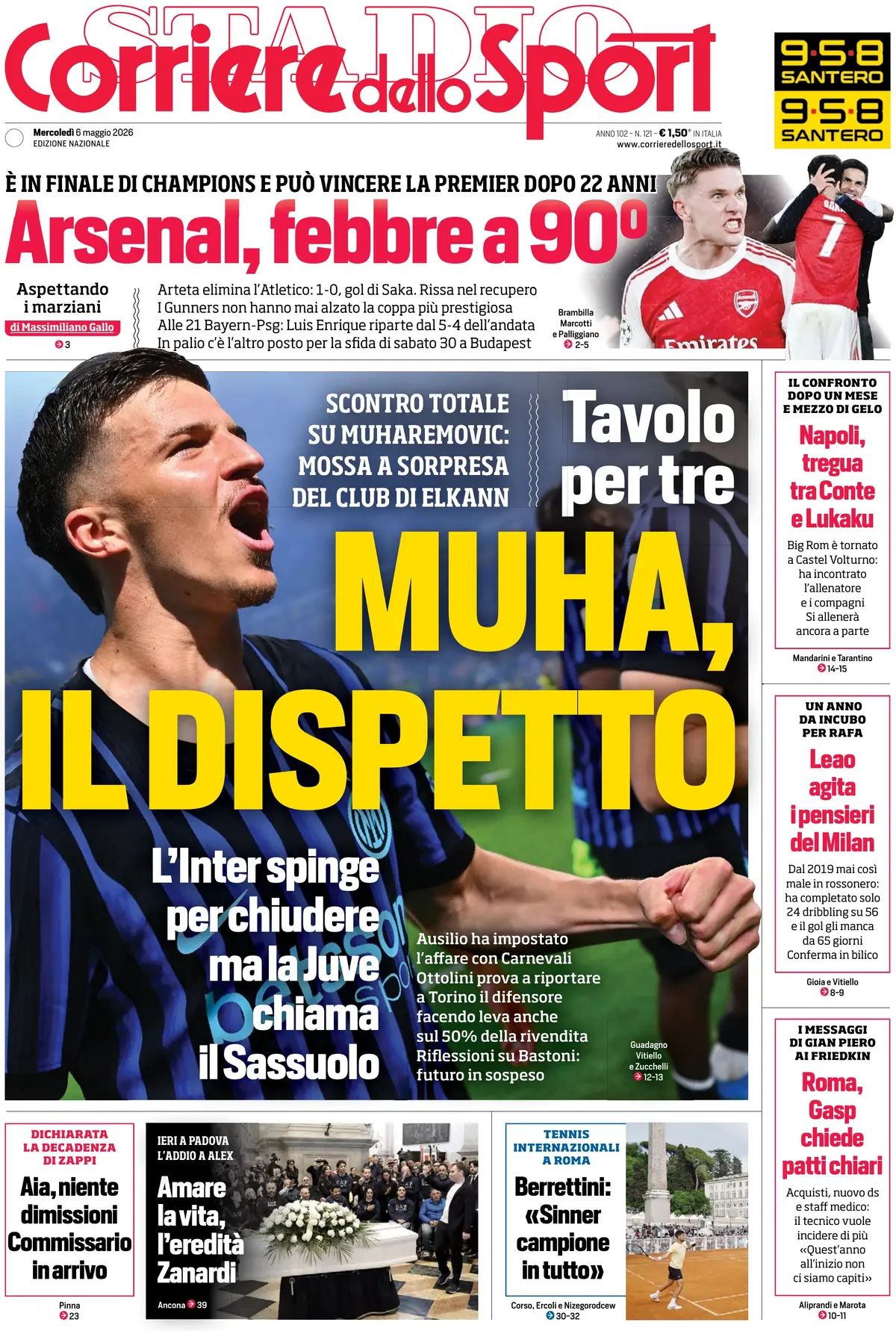 Corriere Dello Sport, prima pagina