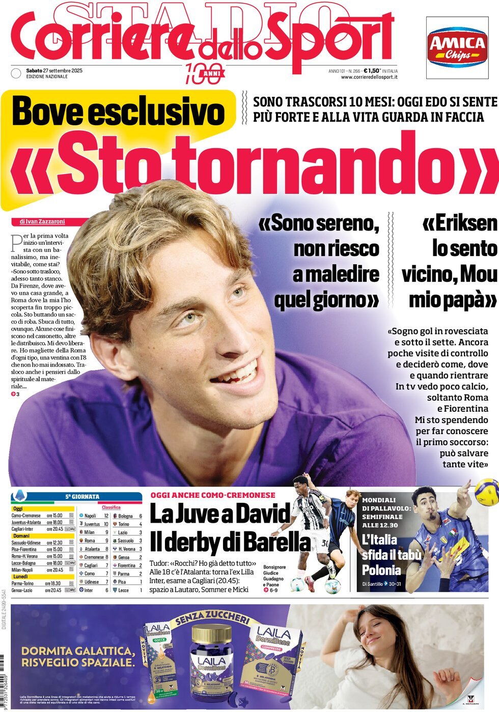 Corriere Dello Sport, prima pagina