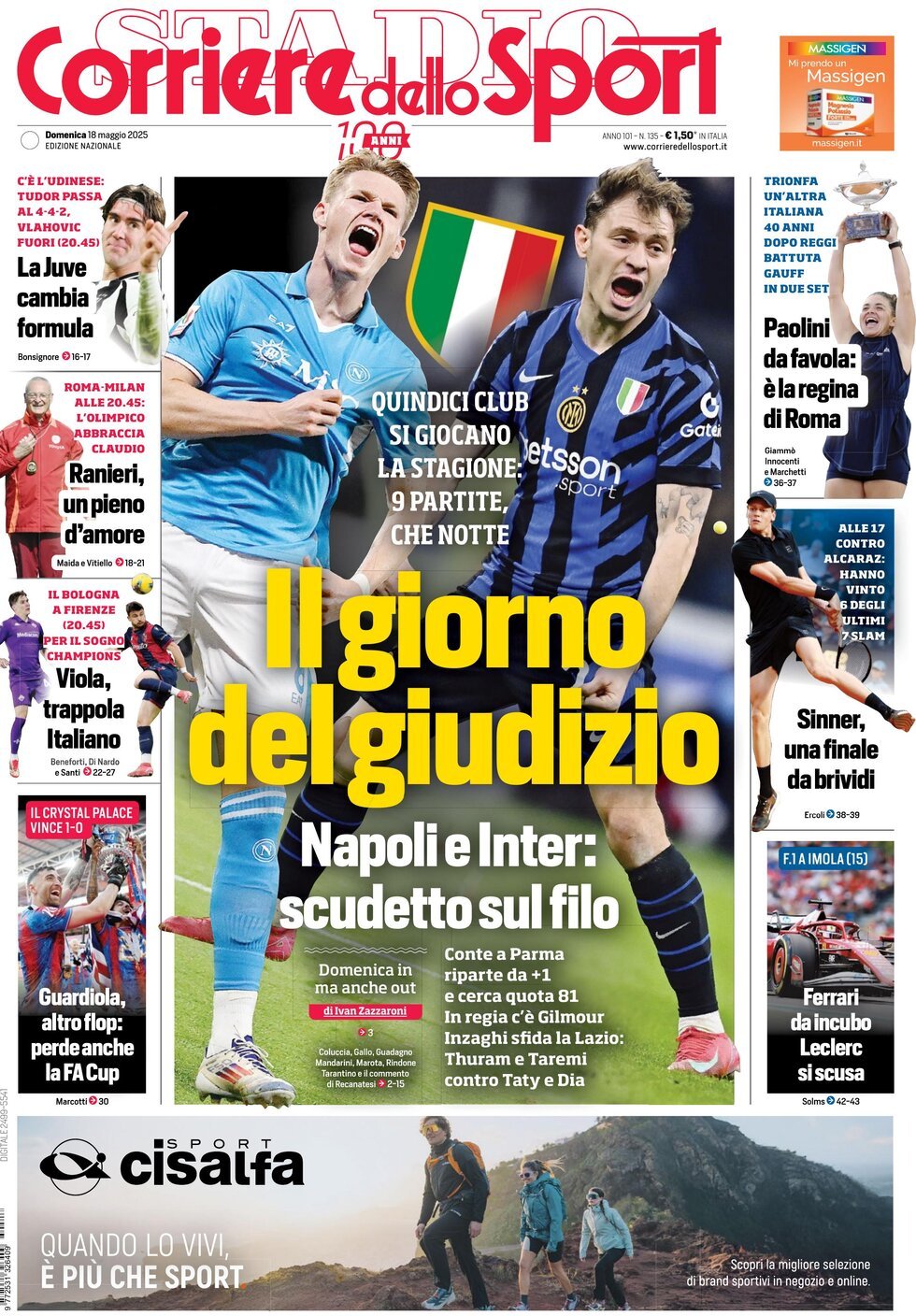 Corriere Dello Sport, prima pagina