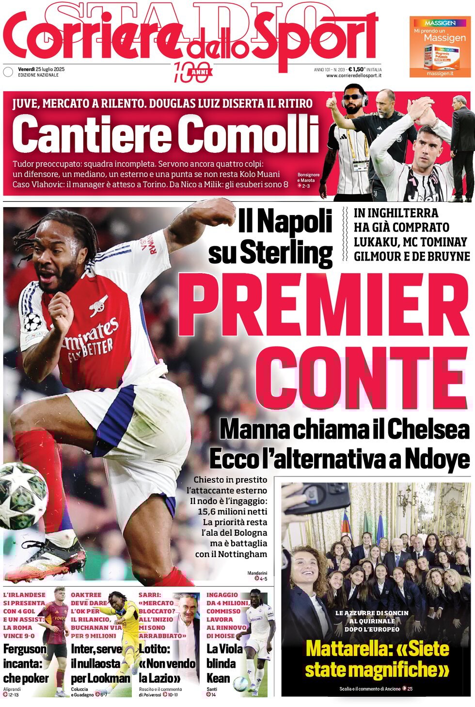 Corriere Dello Sport, prima pagina
