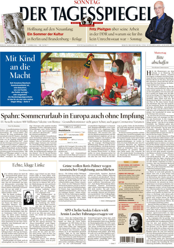 Der Tagesspiegel (Germania), prima pagina