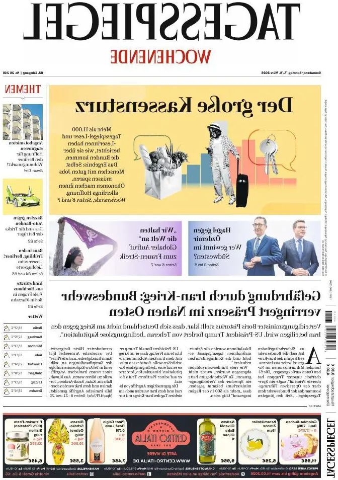 Der Tagesspiegel (Germania), prima pagina