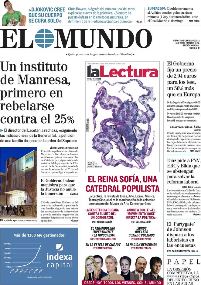 El Mundo (Spagna), prima pagina